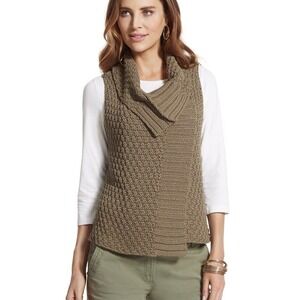 Chico’s BLACK Ramsey Convertible Knit Sweater Vest Size XL